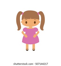 happy girl character avatar vector illustration design