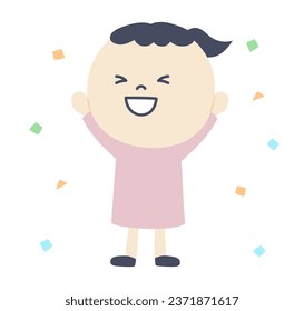 happy girl, happy, confetti, enjoy, pass, winning
