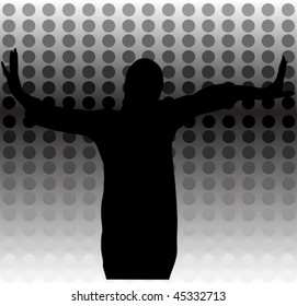 Happy girl dancing