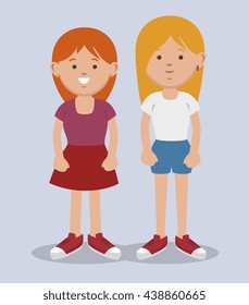 happy girl design, vector illustration eps10 graphic 
