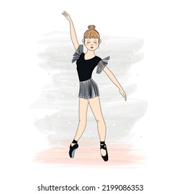 Bailarina de bailes de baloncesto femenina feliz Vector