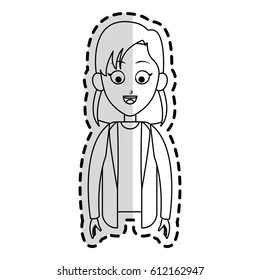 happy girl kid or child with short hair  icon image 