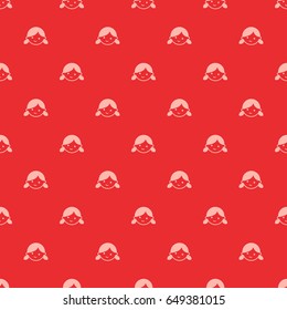 Happy girl with ponytails are smiles has been arranged as pattern on the red background. This seamless pattern can be used for monitor wallpaper, wrapped and etc.