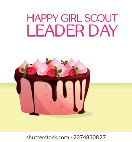 Happy Girl Scout Leader Day. Geometric design suitable for greeting card poster and banner