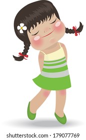 Happy girl smiling