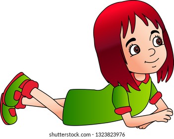 Happy girl talking