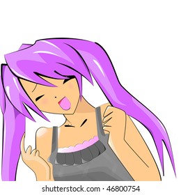 Happy girl.Vector
