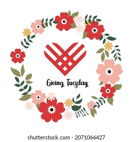 Happy Giving Tyesday. Trendy abstract art templates with hand, logo, dots. Set of flat backgrounds for social media, stories, banners, invitation card, poster, greeting card, header for website