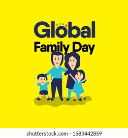Happy Global Family Day Celebration Vector Template Design Illustration