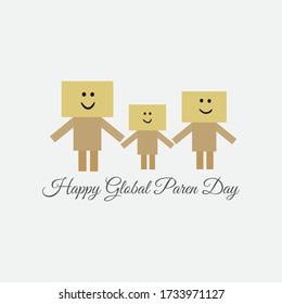 Happy Global Parents Day Logo Vector Template