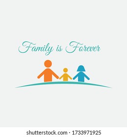 Happy Global Parents Day Logo Vector Template