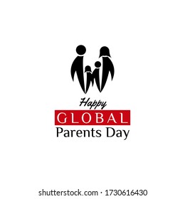 Happy Global Parents Day Symbol Vector Illustration. International Parents Day. International Families Day Symbol And Sign.vector Illustration EPS10