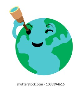 Happy globe image