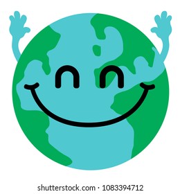 Happy globe image