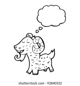 happy goat cartoon