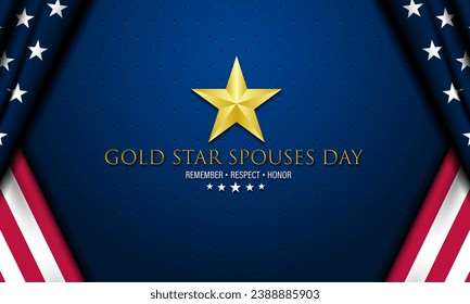 Happy Gold Star Spouses Day Background Vector Illustration