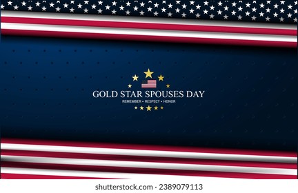 Happy Gold Star Spouses Day Background Vector Illustration