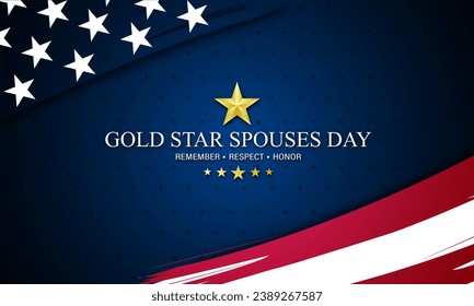 Happy Gold Star Spouses Day Background Vector Illustration