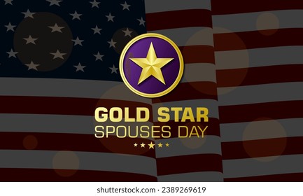 Happy Gold Star Spouses Day Background Vector Illustration