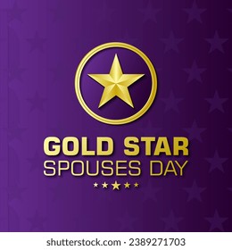 Happy Gold Star Spouses Day Background Vector Illustration