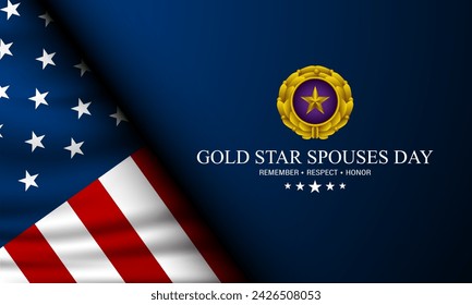 Happy Gold Star Spouses Day Background Vector Illustration