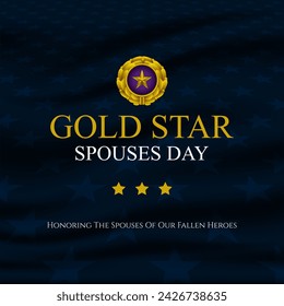 Happy Gold Star Spouses Day Background Vector Illustration