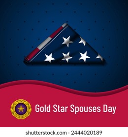 Happy Gold Star Spouses Day Background Vector Illustration