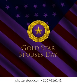 Happy Gold Star Spouses Day Design Background Illustration