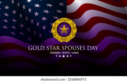 Happy Gold Star Spouses Day Design Background Illustration