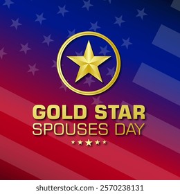 Happy Gold Star Spouses Day Design Background Illustration