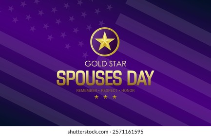 Happy Gold Star Spouses Day Design Background Illustration