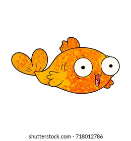  happy goldfish cartoon