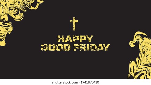 Happy Good Friday Creative Fluid Vector. Good Friday Illustration