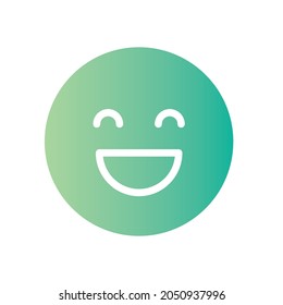happy gradient icon isolated on white background
