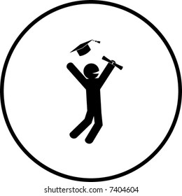 happy graduate symbol