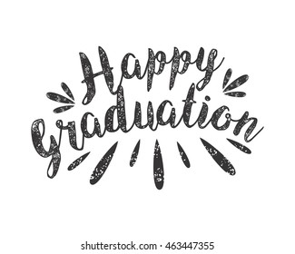 happy graduation alphabet typography font text image vector icon 2