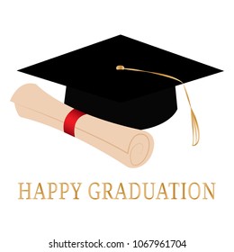 Happy Graduation Background Stock Vector (Royalty Free) 1067961704 ...