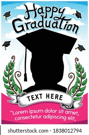 Happy Graduation Background, can be used for graduation templates