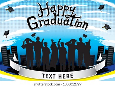 Happy Graduation Background, can be used for graduation templates