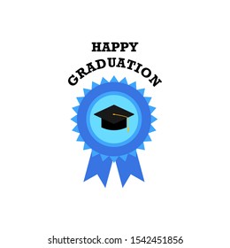 Happy Graduation Day Logo illustration Design