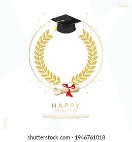 Happy Graduation Day Logo illustration Design
Happy Graduation greeting card