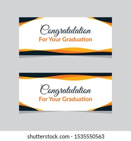 Happy Graduation Design Vector Template. Design for banner, or print.