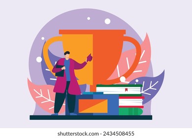 Happy Graduation flaches Illustrationsdesign