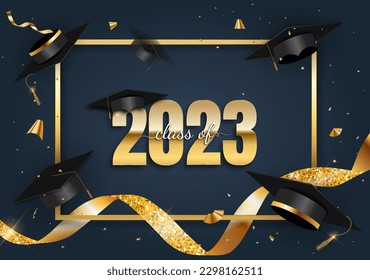 Happy Graduation Greeting Background Vector Illustration EPS10
