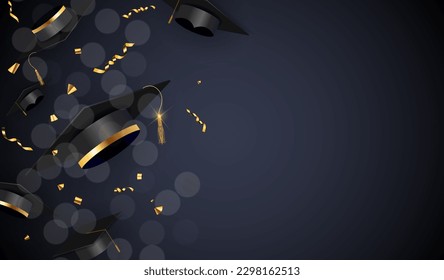 Happy Graduation Greeting Background Vector Illustration EPS10
