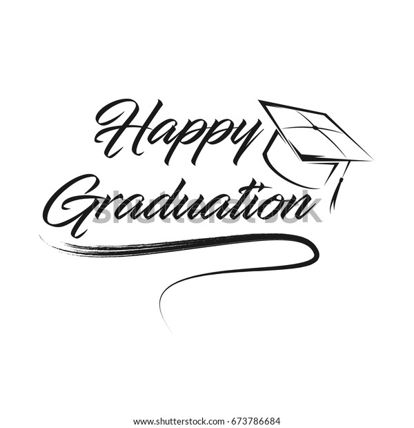 Download Happy Graduation Typography Lettering Handwritten Greeting ...