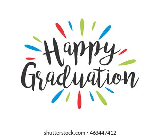 happy graduation typography typographic creative writing text image 1