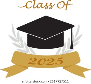 Clase de ilustración de elemento de Vector de graduación feliz 2025