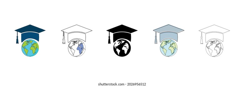 happy graduation vector type icon