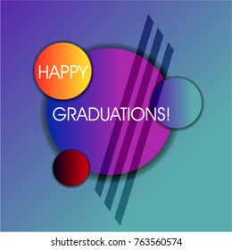 Happy Graduations, Beautiful greeting card poster